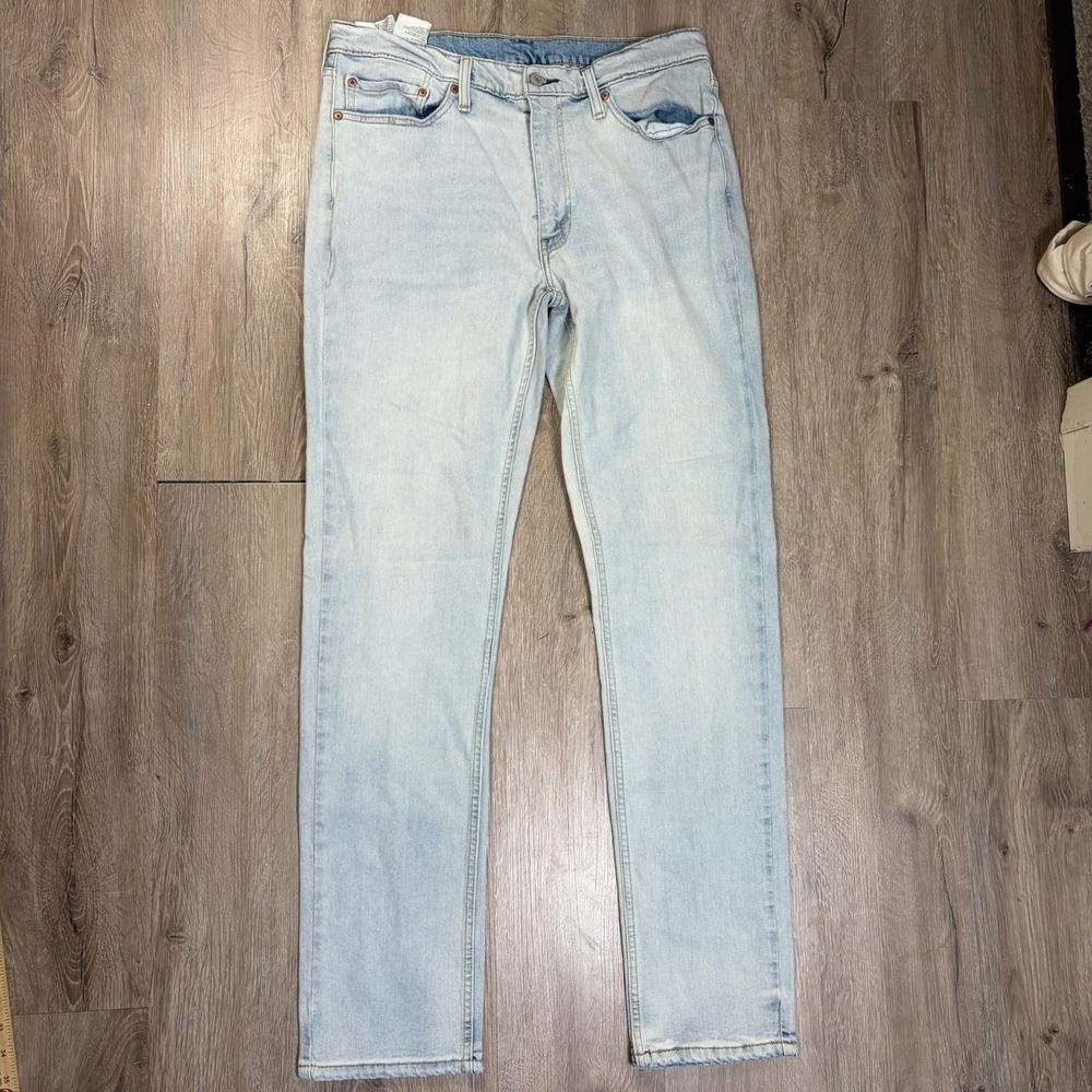 Levis 511 Mens Jeans Size 36x34 Slim Light Wash Stone Tapered Pants Denim